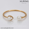 51779 xuping wholesale Charm jewelry gold plated elegant pearl bangle for women